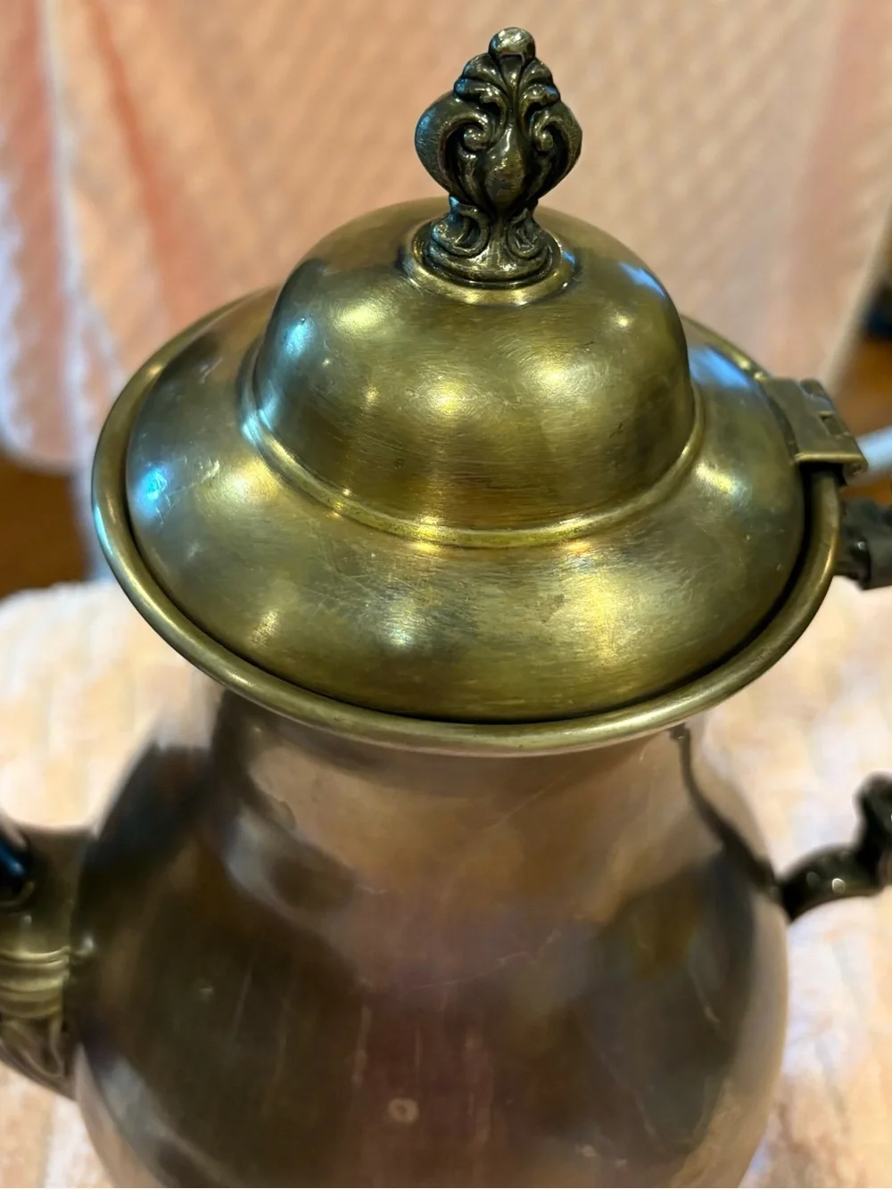 Vintage Brass-Patina Coffee Pot - Elegant Home Dining Accent